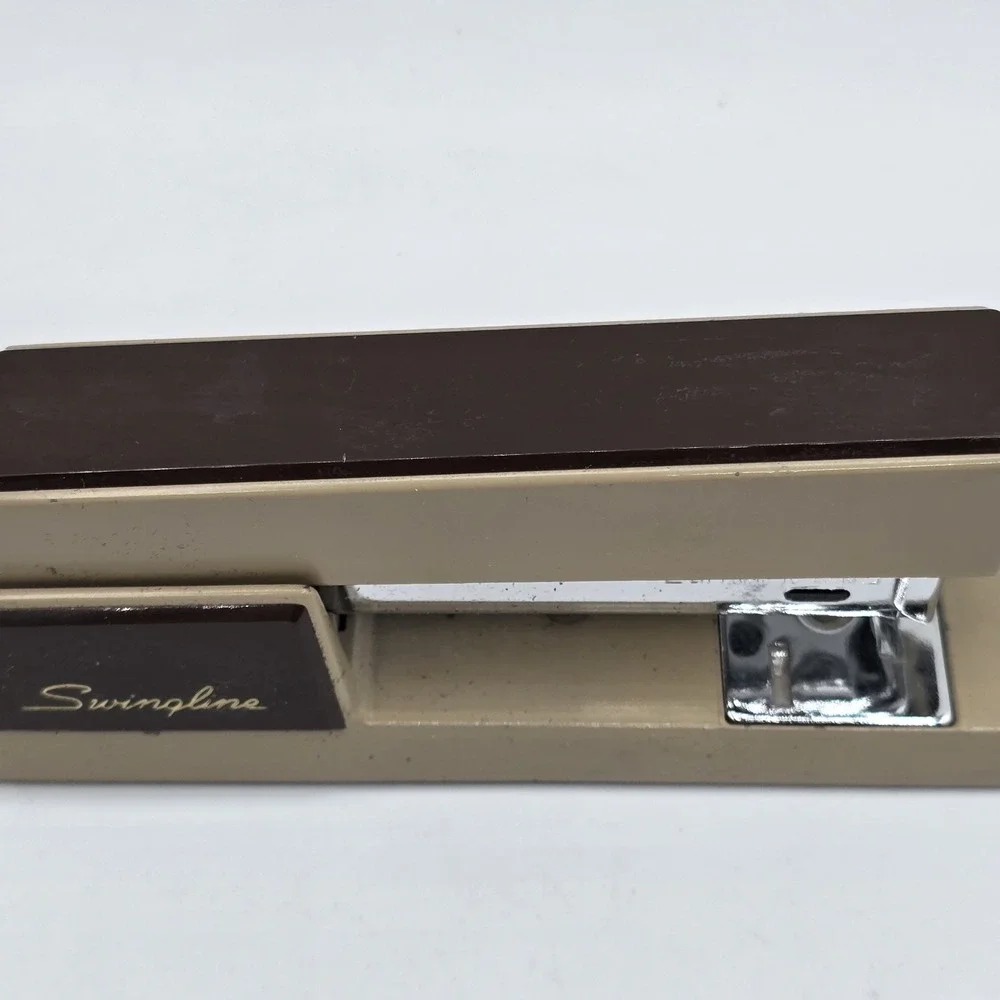 Swingline‎ 737 Vintage Stapler | Brown/Tan Mid Century Modern | 5